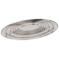 Oval serving platter stainless - serving,