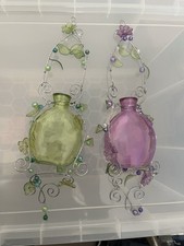 Two Decorative Coloured Glass