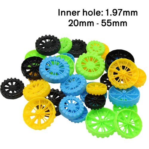Plastic toy wheels 20mm - plastic,