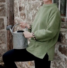 CORNISHWEAR fleece smock Uk 10 - 14 Fab style - colour.Garden - Artist - Breton