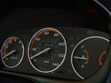 For Honda Civic VI 1995-2000  Chrome Gauge Trim Dial Rings Polished Alloy New x3