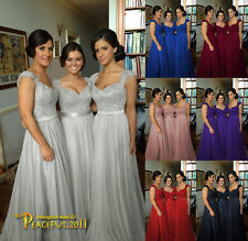 Long Chiffon Evening Wedding Party Ball Gown Formal Bridesmaid Prom Dresses