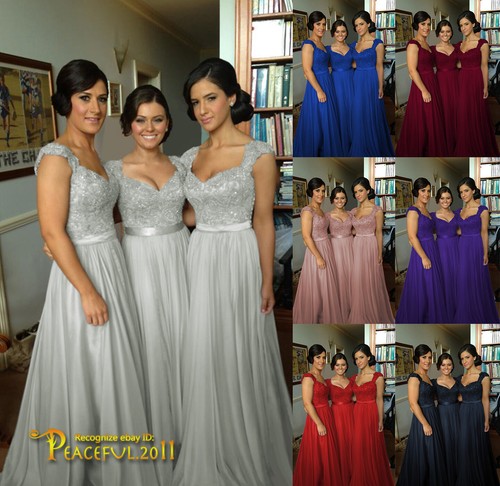 Long chiffon evening - chiffon, wedding
