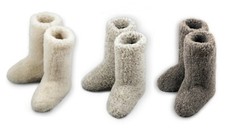 GREY BLACK WHITE CALF TALL MENS WOMENS WOOL BOOTS WARM WHITE SLIPPERS SHEEP high