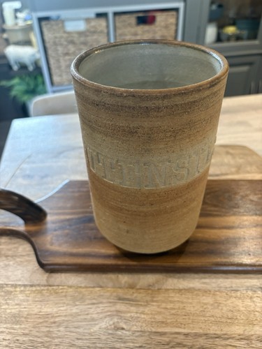 Vintage studio pottery beige - pottery,