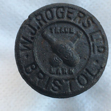 W.J. Rogers Bristol old antique vintage soda ginger beer bottle screw stopper