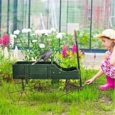 Wooden garden flower planter - flower,