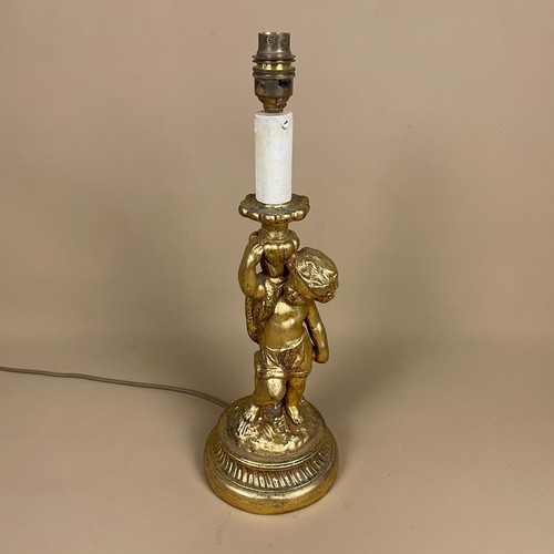 Antique wooden gold - wood, lamp