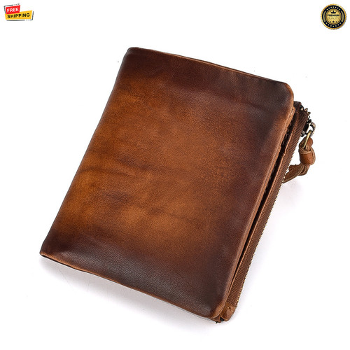 Genuine leather bifold wallet - genuine,