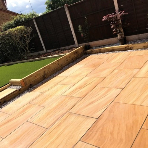 Teakwood 900x600 sawn honed - sawn,