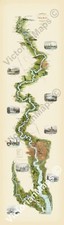 Thames river vertical map with
