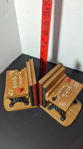 Vintage bookends set school - bookends,