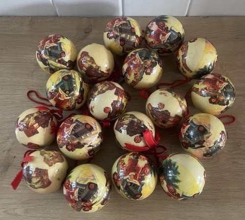 Vintage paper mache decoupage - paper,