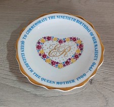 1990 Queen Elizabeth the Queen Mother 90th birthday plate Royal Memorabilia