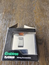 Crabtree Platinum Chrome Switch Double Pole With Neon 20A