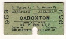 Railway ticket gwr - gwr, aberthaw-