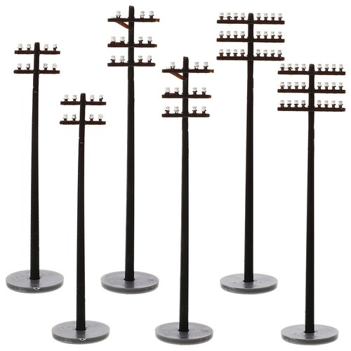 6pcs abs mini poles model - 6pcs,