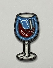 Mini wine glass enamel pin - mini,