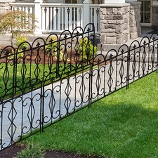 5X Decorative Garden Metal Fence Heavy Duty Animal Barrier Path Walk Border Edge