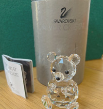 SWAROVSKI Crystal Teddy  Bear  Large CIB Used Great Cond. 10009 7cm