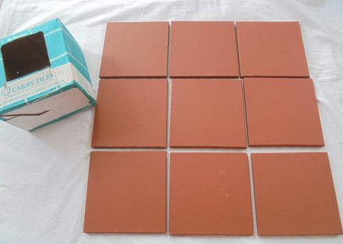 Old kitchen quarry tiles 6x6 - old,