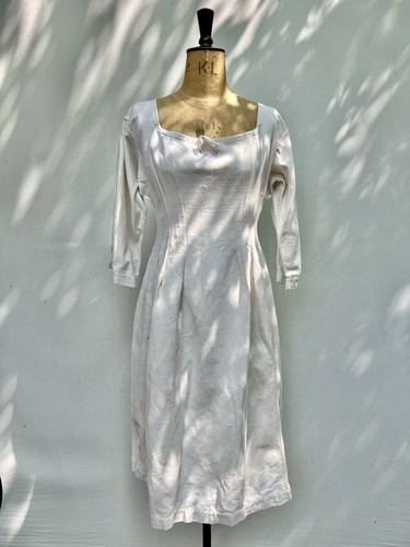 Victorian heavy linen dress - heavy,