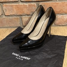 YSL black patent leather heels