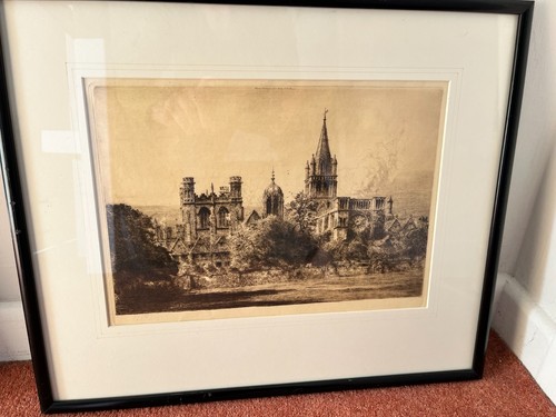 Framed original etching