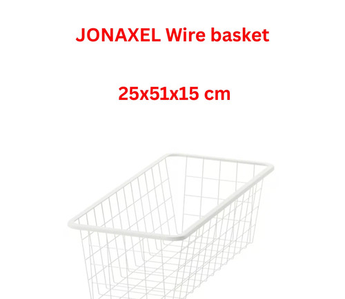 Ikea jonaxel wire basket white - wire,