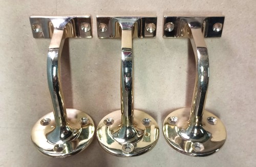 Brass handrail brackets - brass,