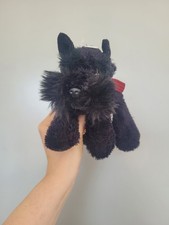 SCOTTISH TERRIER DOG SOFT TEDDY BEAR TOY AURORA FLOPSIES 20cm CUDDLY SCOTTIE