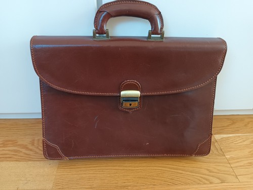 Vintage leather men briefcase - men,