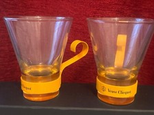 RARE VEUVE CLICQUOT CHAMPAGNE CRYSTAL GLASSES,SET OF 2, VINTAGE / SUPER RARE