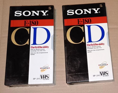 Sony 180 blank vhs cassette - sony, e-180