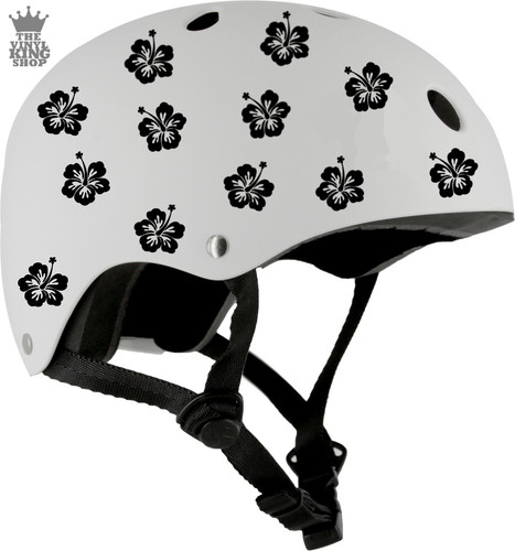 Bike helmet hibiscus flower - bike,