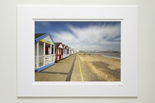 7x5, A4 or A3 photograph mounted or framed of beach huts at Southwold in Suffolk