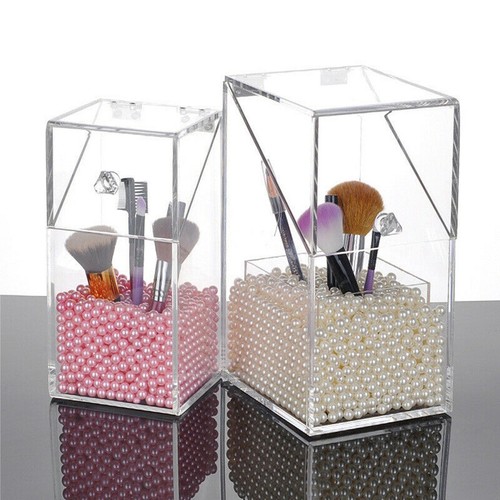 Makeup brush holder with lid - holder,