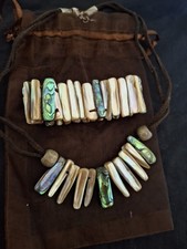 Paua shell Fat Face necklace