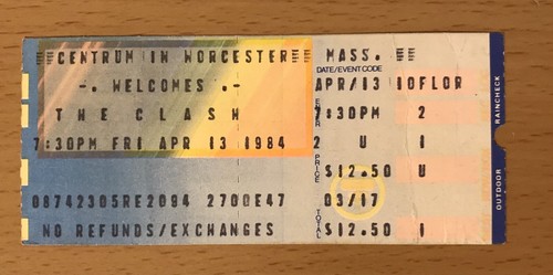 1984 the clash worcester - the, mass