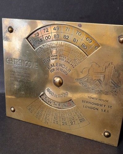 Vintage brass perpetual dial - brass,