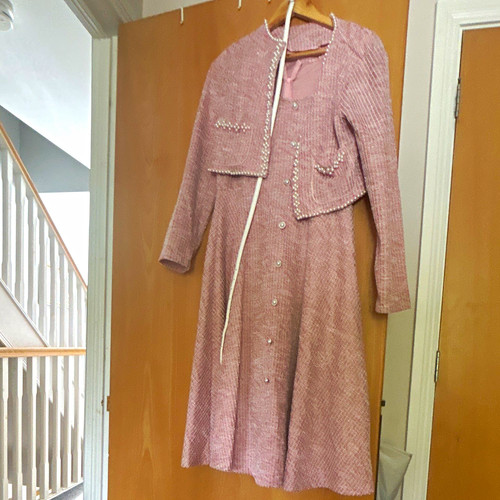 Women pink white tweed - women's,