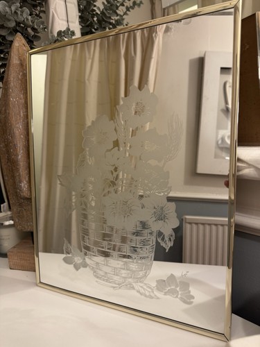 Vintage 1980s frosted - vintage, etched