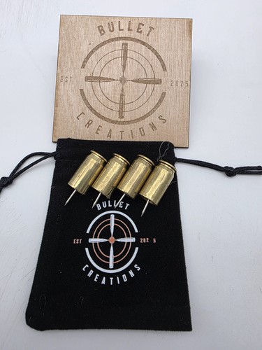 Upcycled brass bullet push - bullet,