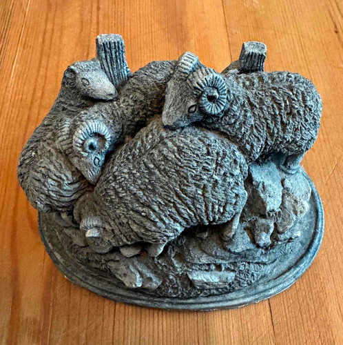 Cast stone sheep ram - sheep/ram, sculpture
