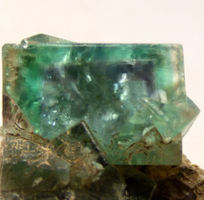 Gemmy Green Zoned Fluorite Cluster Heights Quarry Weardale UK Mineral Specimen