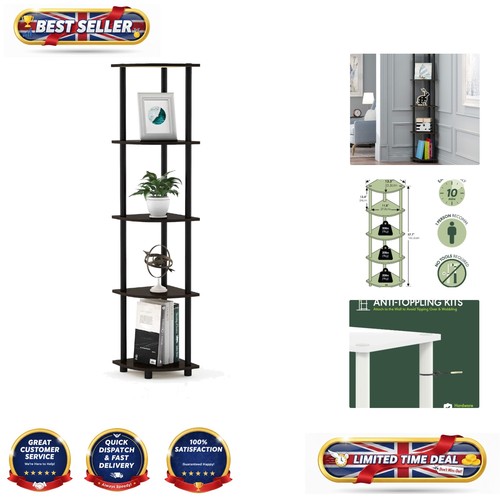 Compact tier bookcase - 5-tier,