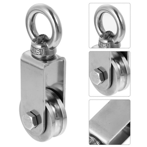 1pc rust cable pulley steel - cable,