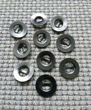 10 x Small 14mm Silver Pewter Tone Metal No Hole Shank Bar Buttons Fasteners