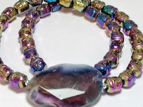 Peacock electroplate hematite - electroplate,