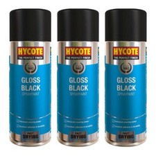 Hycote Black Gloss Spray Paint Aerosol Auto Car Multi-Purpose Fast -Drying 400ml